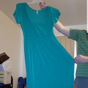 Pink Blush Women's Large Teal Maxi Dress